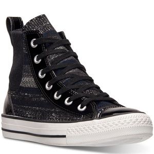 Converse All *Star Women’s U.S. Size 8 Black with Lace Shoes